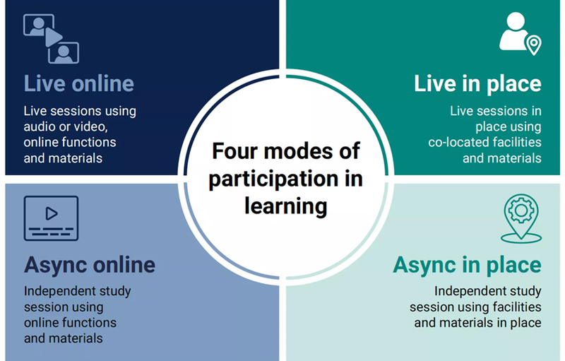 Four modes of participation in learning graphic