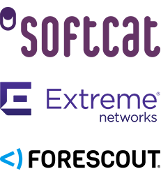 Softcat Extreme Networks and Forescout logos