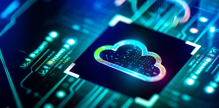 Cloud computing concept digital cloud solutions