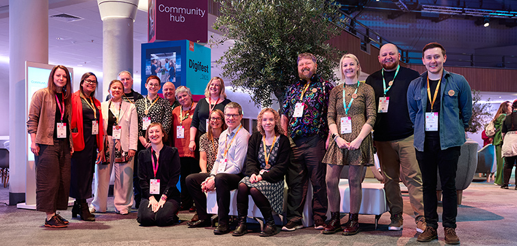 Delegates listening to speaker at Digifest