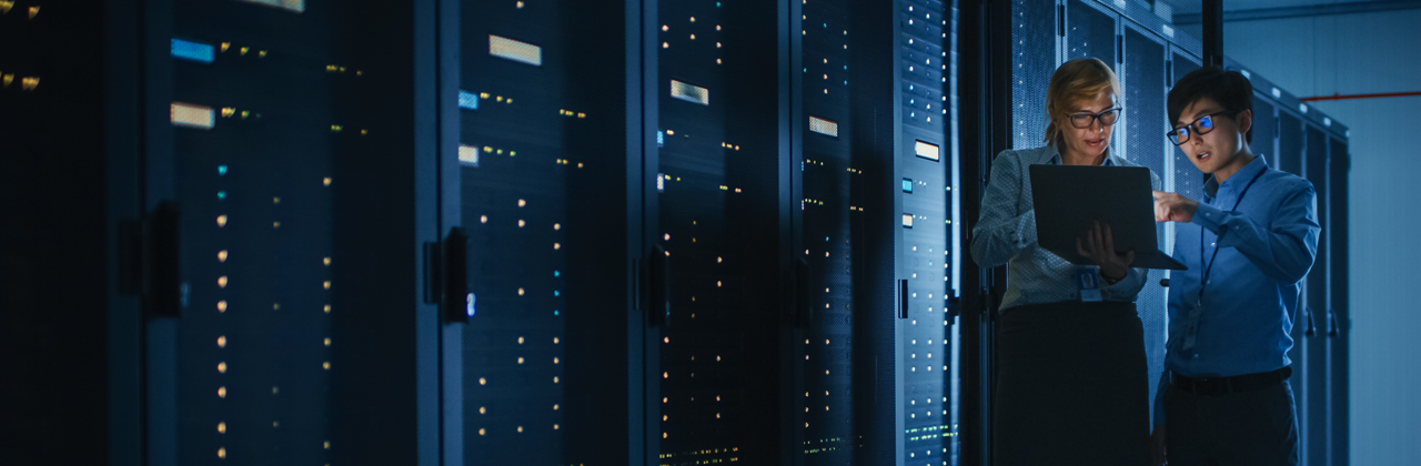 IT technician in big data center